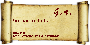 Gulyás Attila névjegykártya
